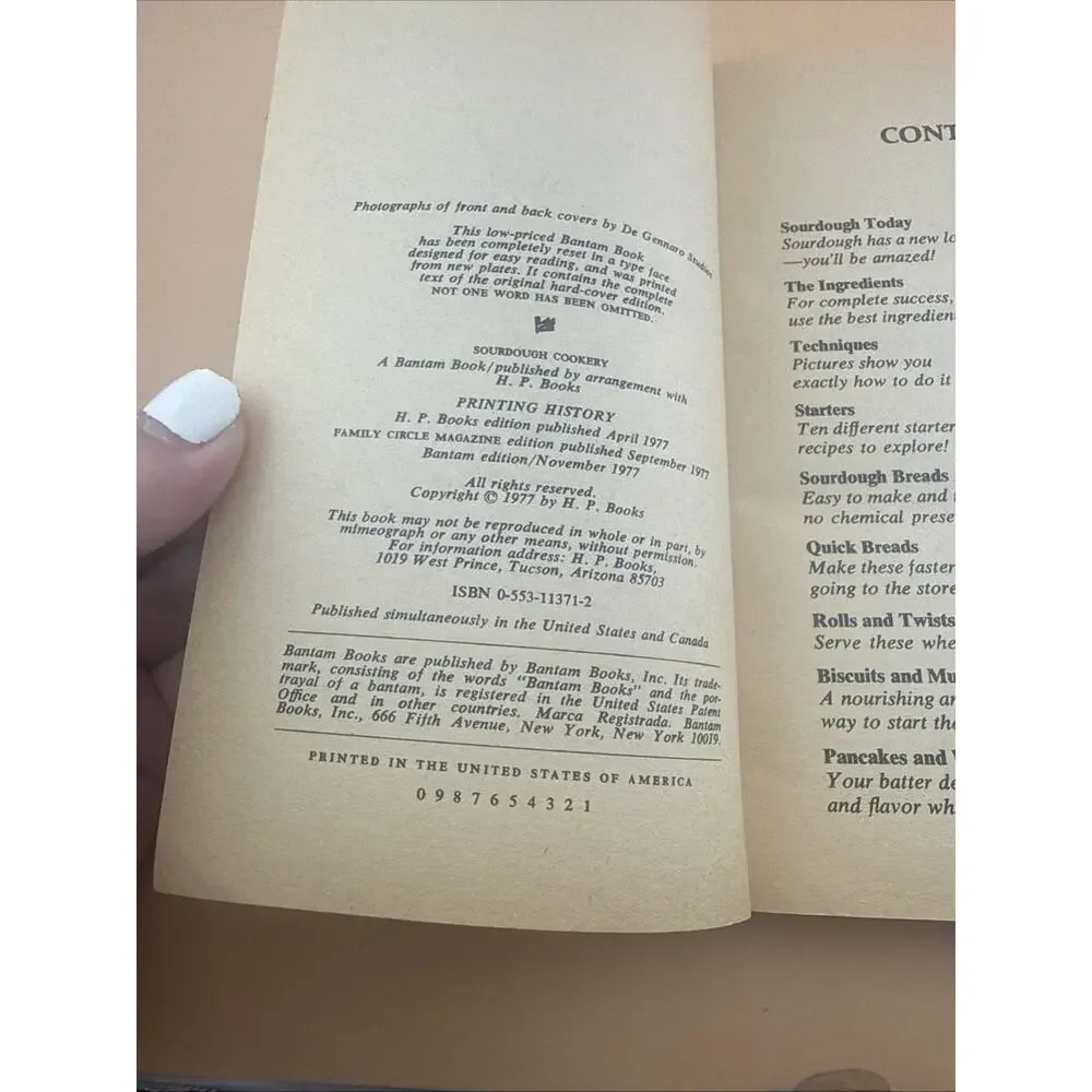 Rita Davenport's Sourdough Cookery Paperback Book 1977